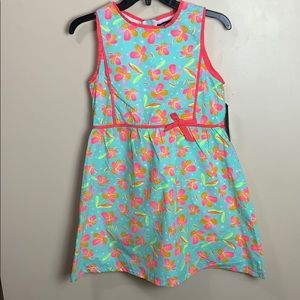 Girls XL (12) dress bright colors & floral pattern